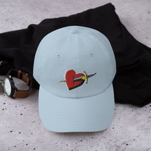 Load image into Gallery viewer, Embroidered Heart and Dagger Dad Hat